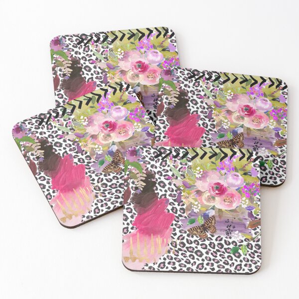 Item preview, Absract leopard floral collage designed and sold by Lisa Casineau.