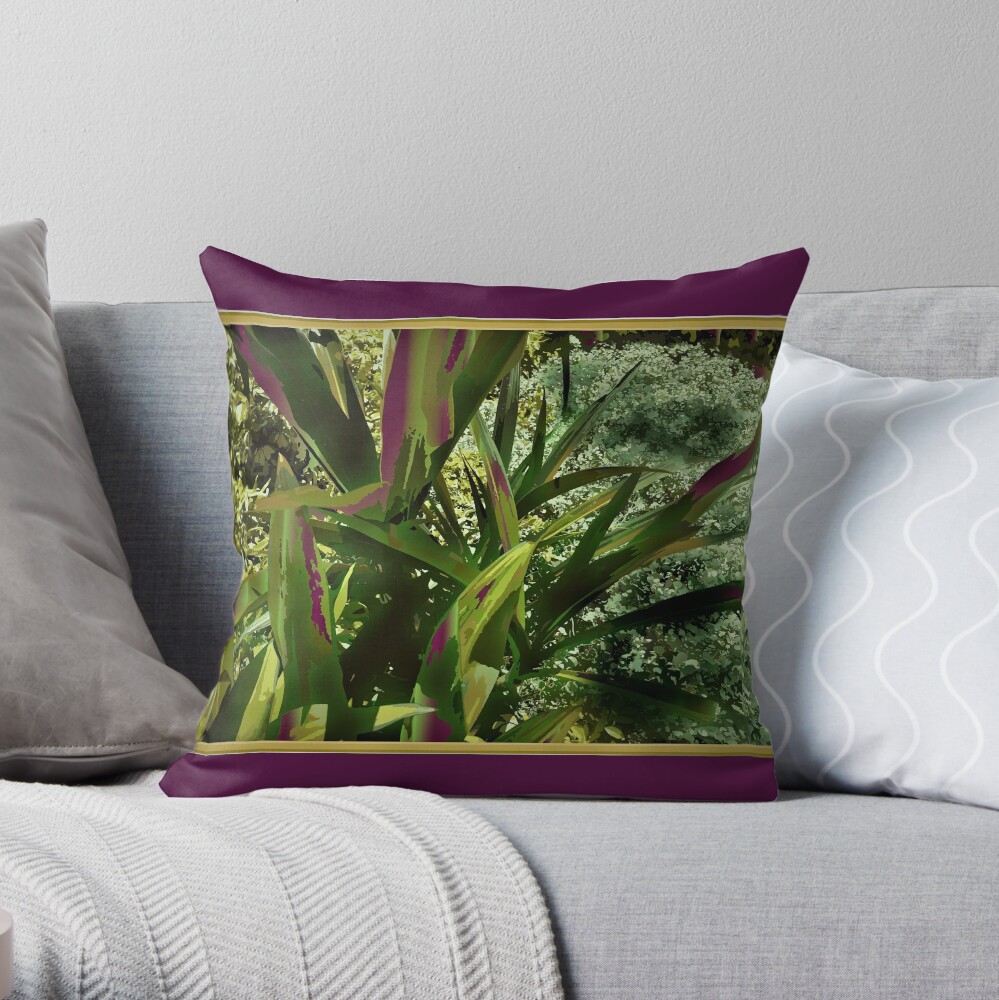 Royal Lilies Throw Pillow