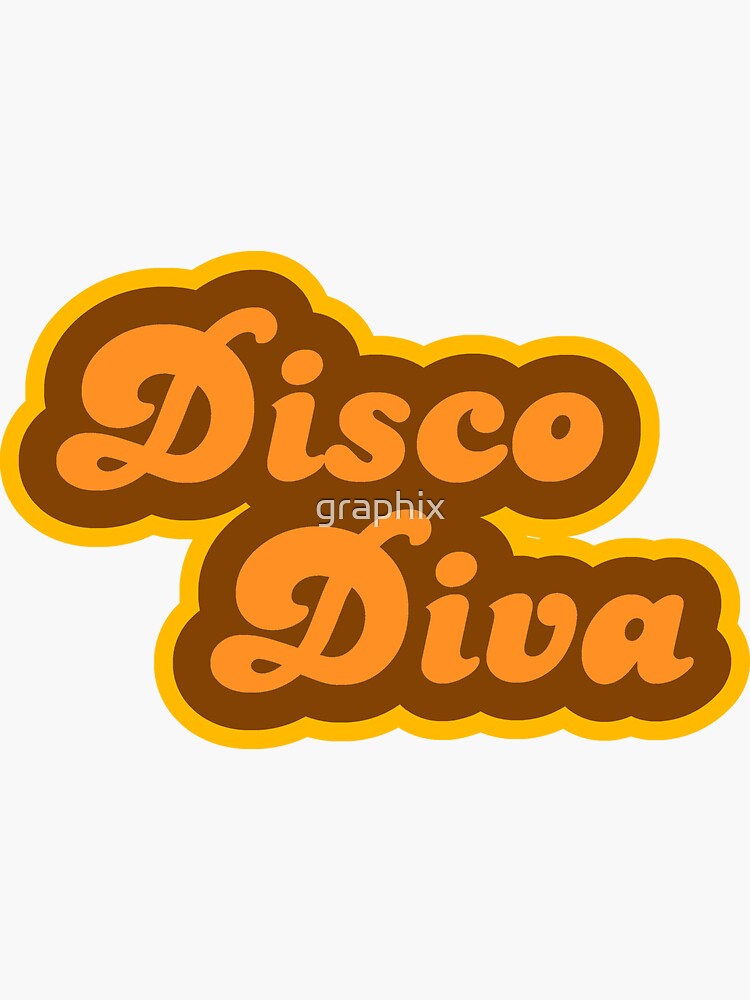 Get Down And Boogie 1970s 70s Slang Disco Ball Stickers, Magnet