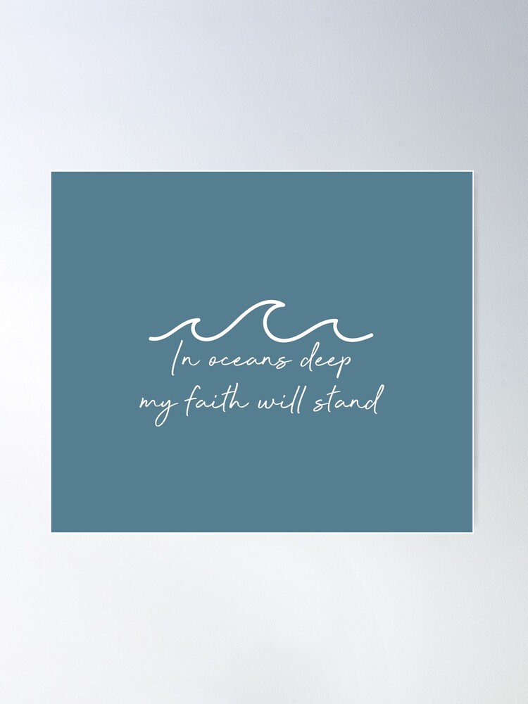 In Oceans Deep My Faith Will Stand Sign Wall Art Canvas, Christian Song  Lyrics Wall Art - Christ Follower Life