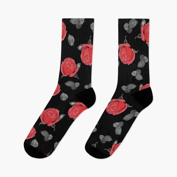 Item preview, Red roses on a black background designed and sold by Shilovka.