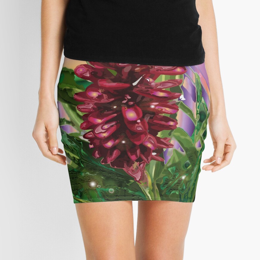 Vintage Red Ginger Mini Skirt