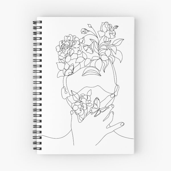 Item preview, Abstract face with flowers by one line  drawing. Portrait minimalistic style.  Botanical print. Nature symbol of cosmetics. Modern continuous line art.  Fashion print.  designed and sold by OneLinePrint.