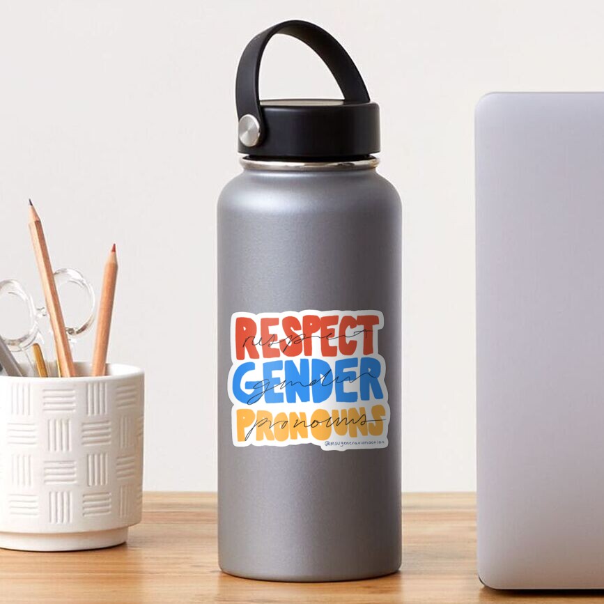 Respect Gender Pronouns Sticker For Sale By Msugenaction Redbubble 8679