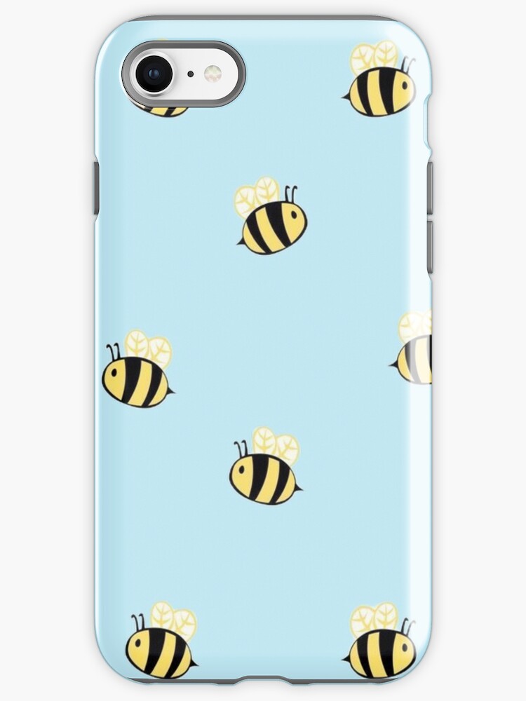 Bumble bee cute cartoon print pattern bees personalised name phone cover for iphone 5 SE 6 7 8 11 12 pro max mini plus X XS phone case