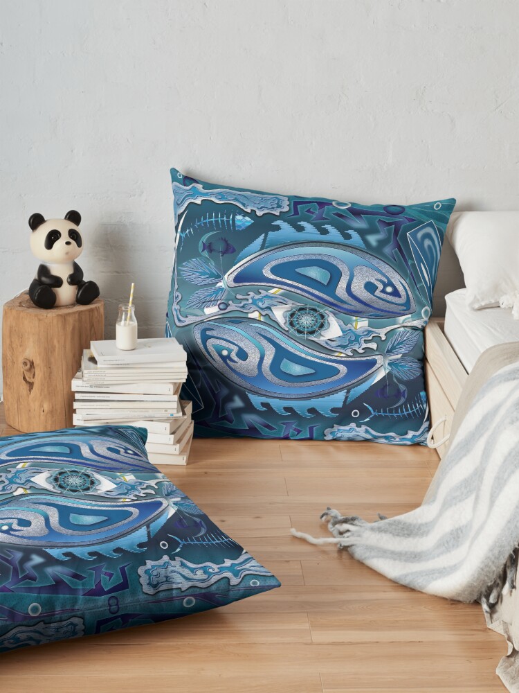Alternate view of Water Life Cycle Floor Pillow