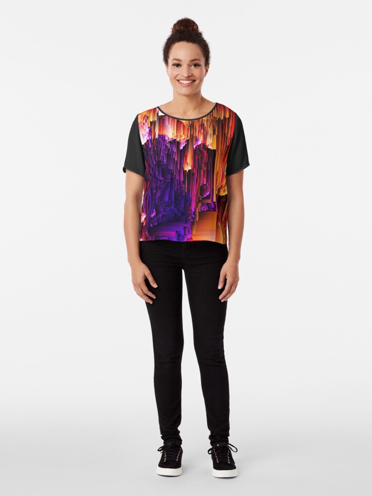Alternate view of Fragmented Confusions Chiffon Top