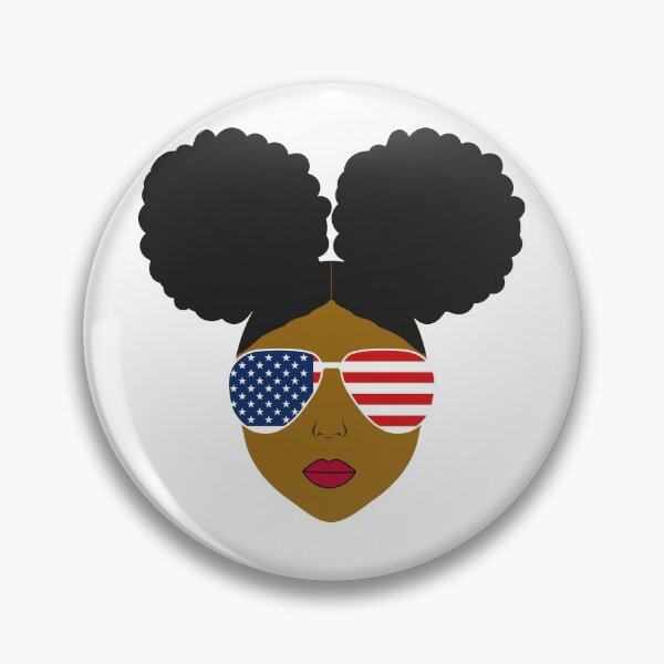Item preview, 4th of July Afro Puffs USA American Flag designed and sold by blackartmatters.