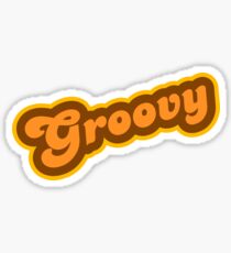 Groovy - Retro 70er Jahre - Logo Sticker