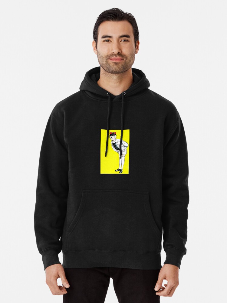 aesthetic yellow anime girl  pullover hoodie