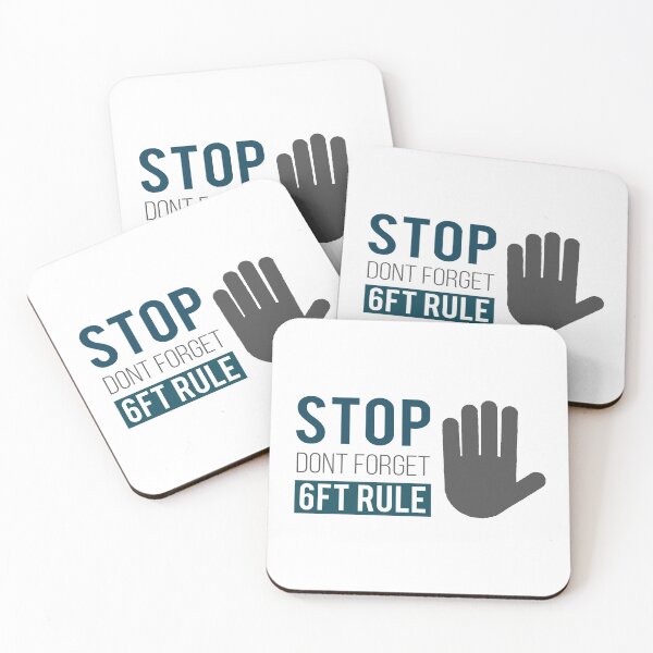 Item preview, Stop Dont Forget 6ft Rule Design for Corona Virus designed and sold by quarantineshop.