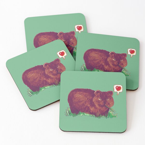 Item preview, Wombat Love - Cute Cartoon Wombat designed and sold by FishWithATopHat.