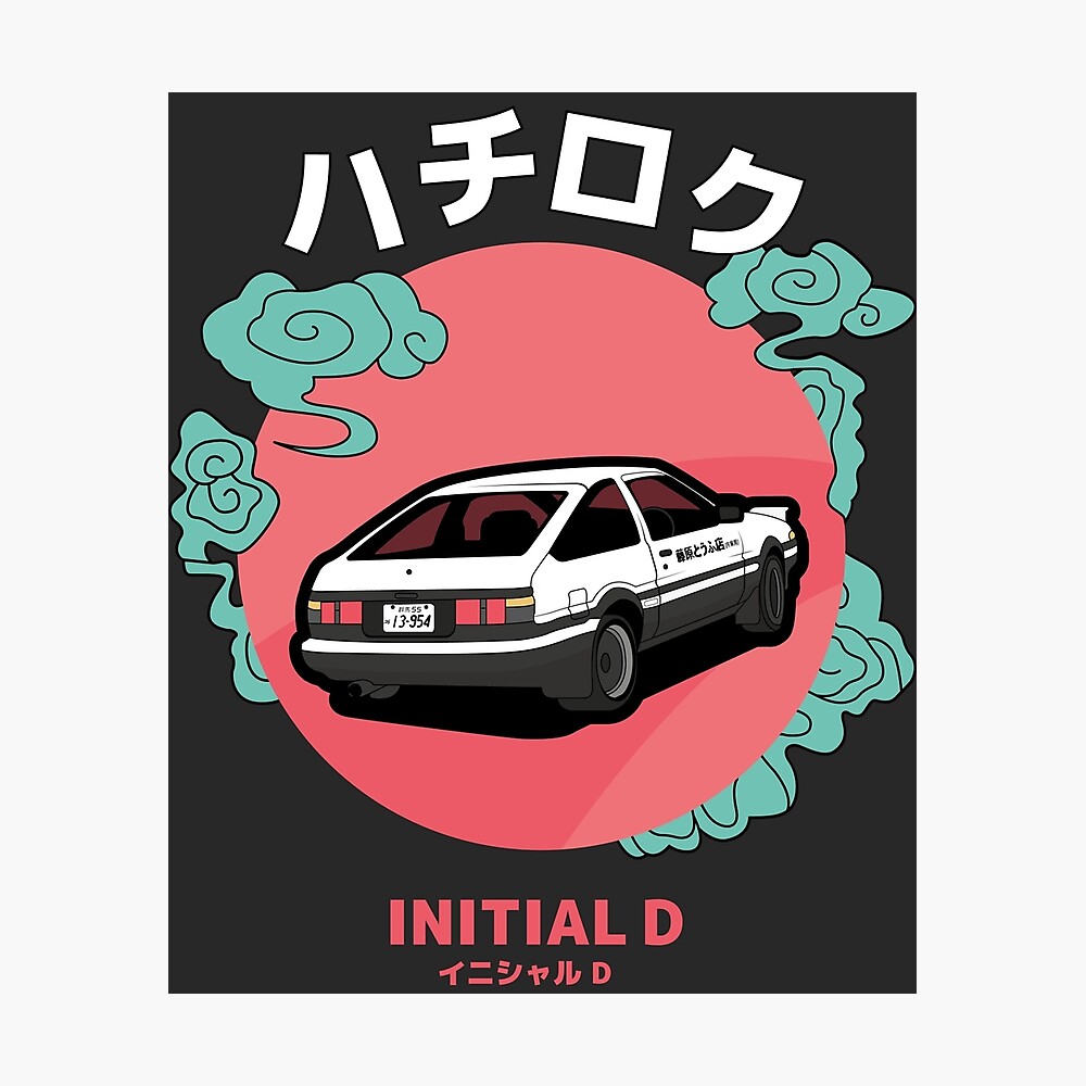 Kopie Von Initial D Hachiroku Design Poster By Sissylia Redbubble