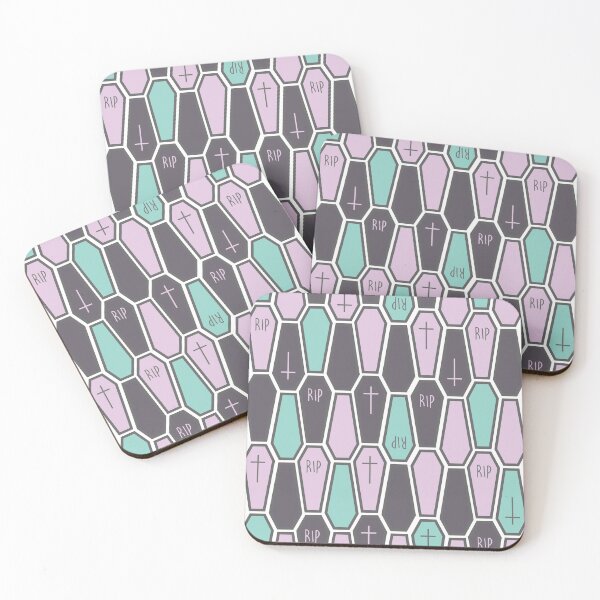 Item preview, Pastel Coffins - Repeat Pattern designed and sold by NickiCollings.