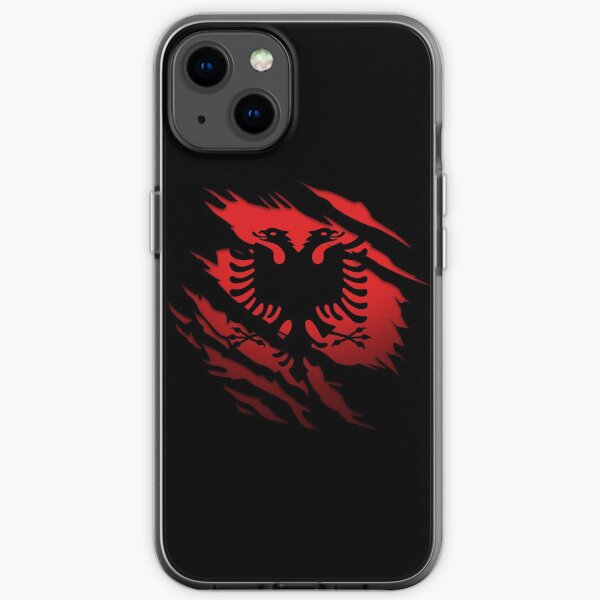 Albanische Flagge zerrissen iPhone Flexible Hülle