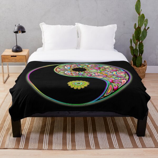 Artikelvorschau, Yin Yang Symbol psychedelisches Kunstdesign entworfen und verkauft von BluedarkArt.