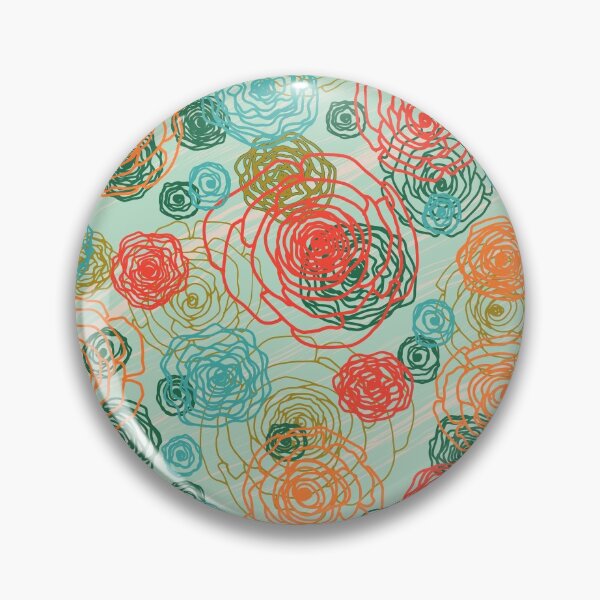 Item preview, Floral sketch seamless pattern on light mint green designed and sold by Yulia Chepurova.