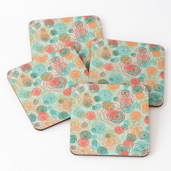 Item preview, Floral sketch seamless pattern on light mint green designed and sold by Yulia Chepurova.