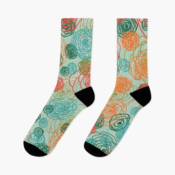 Item preview, Floral sketch seamless pattern on light mint green designed and sold by Yulia Chepurova.