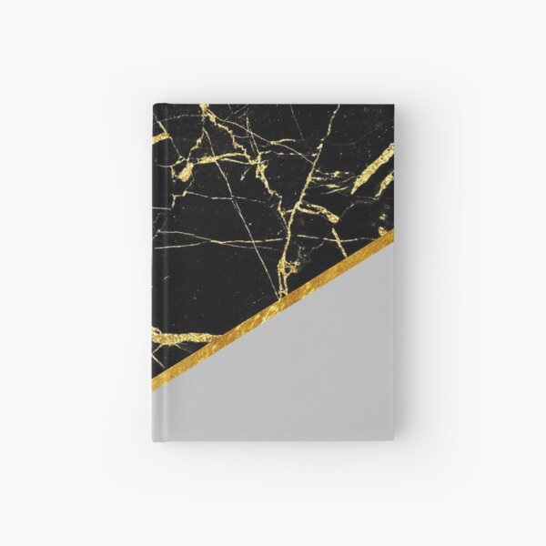gold and black marble Hardcover Journal