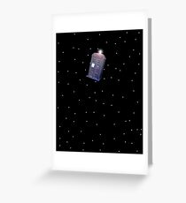 Police Box in Outerspace. Greeting Card