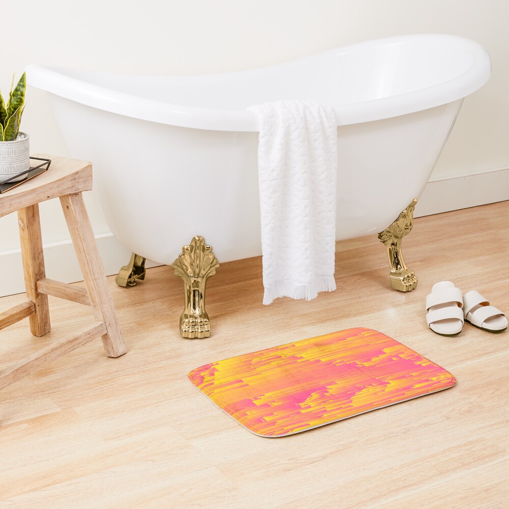 Miami Speed - Abstract Pixel Art Bath Mat