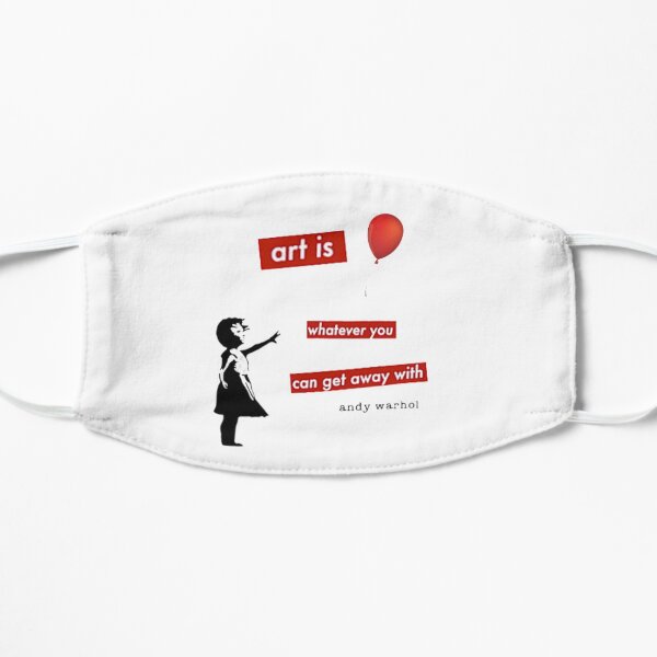 Girl with a red balloon - urban art pop culture - life quote Mask