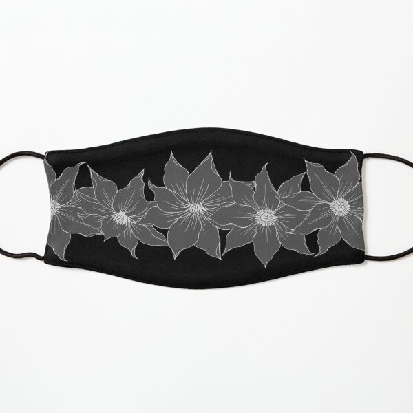 "Black flowers" mask 086 Kids Mask