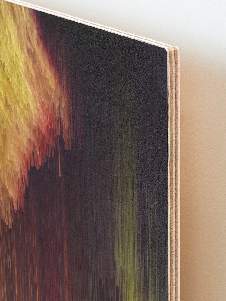 Alternate view of Depth of the Mountain - Glitchy Abstract Pixel Art Mounted Print