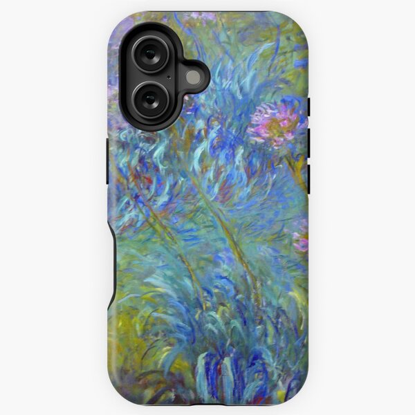 Vista previa del artículo con la obra «Agapanthus Claude Monet Flores Rosadas Impresión», diseñado y vendido por Vicky Brago-Mitchell®.