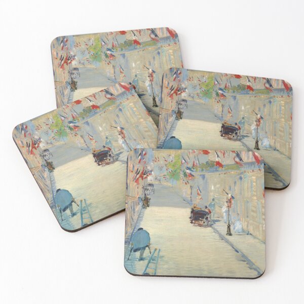 Item preview, Edouard Manet - The Rue Mosnier with Flags designed and sold by Impressionist Masters.