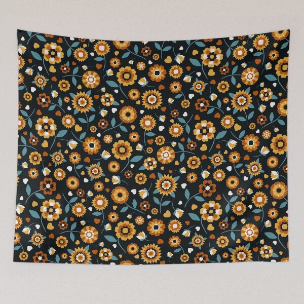 Item preview, Vintage Folk Flowers designed and sold by AllisonDelDuca.