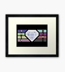 Pixel White Diamond | Community Framed Print