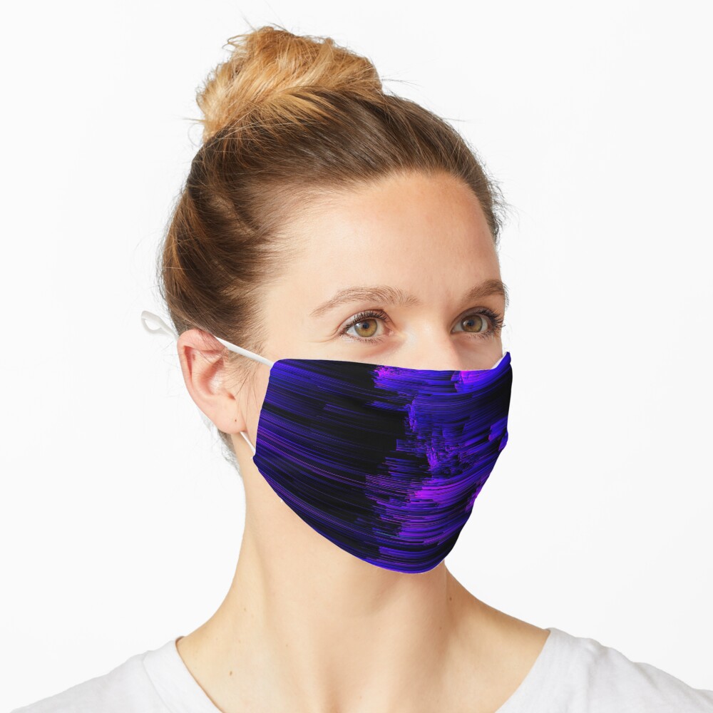 Ultraviolet Light Speed - Abstract Glitch Pixel Art Mask