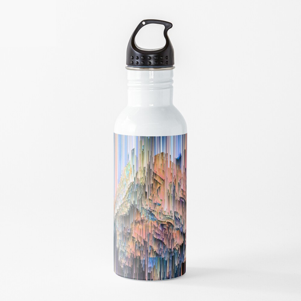 Weird Glitches - Abstract Pixel Art Water Bottle