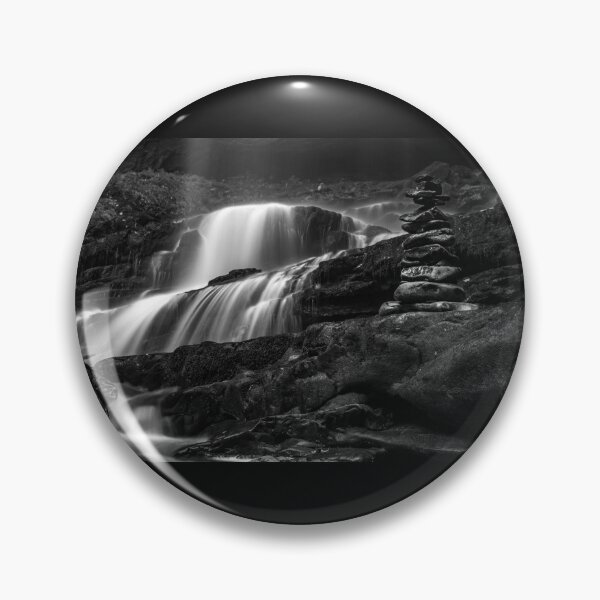 Item preview, Balancing Stones on Waterfalls - Black & White designed and sold by BritishYank.
