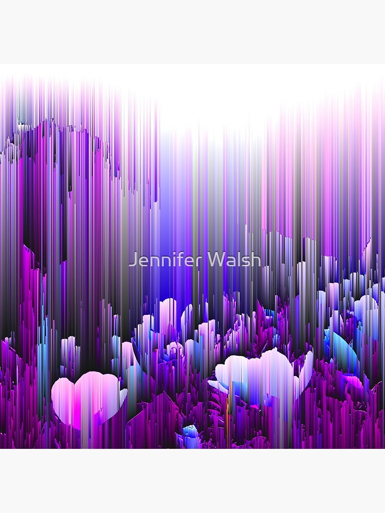 Rain of Lavender - Glitch Abstract Pixel Art by InsertTitleHere