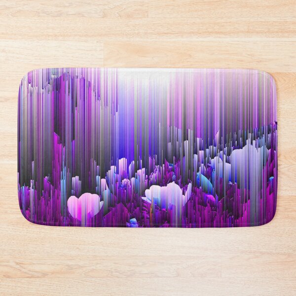 Item preview, Rain of Lavender - Glitch Abstract Pixel Art designed and sold by Jennifer Walsh Design.
