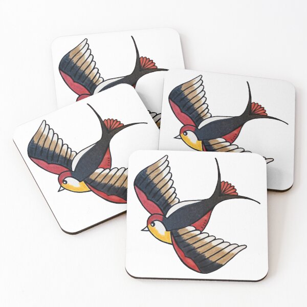 Item preview, Red swallow tattoo designed and sold by emeteneme.