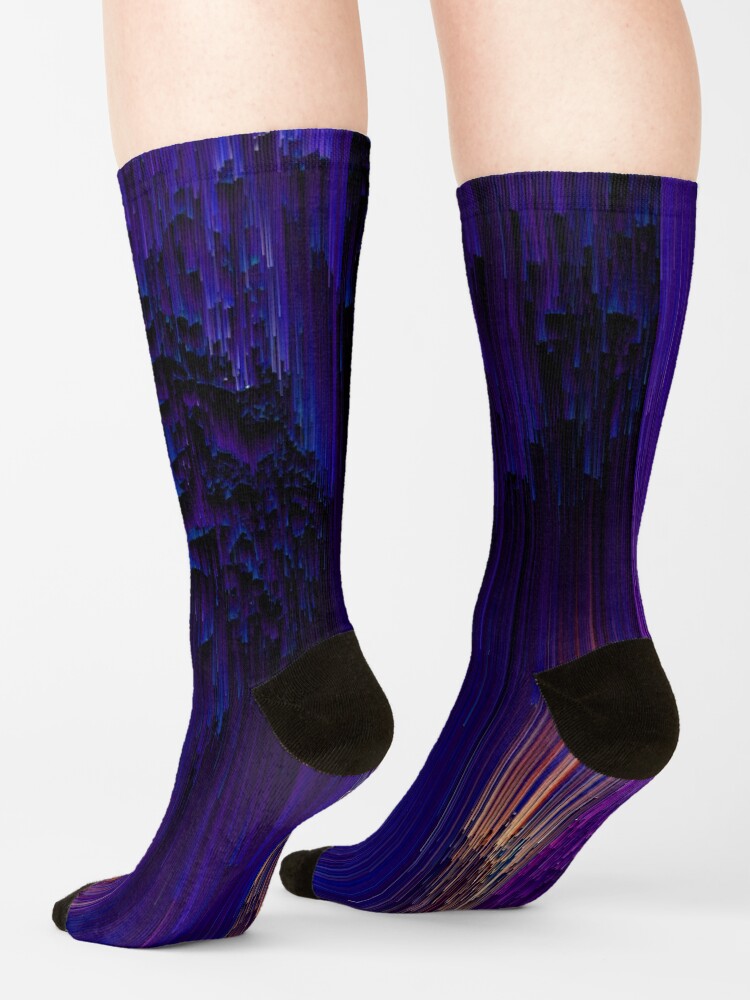 Alternate view of Beglitchment - Abstract Pixel Art Socks
