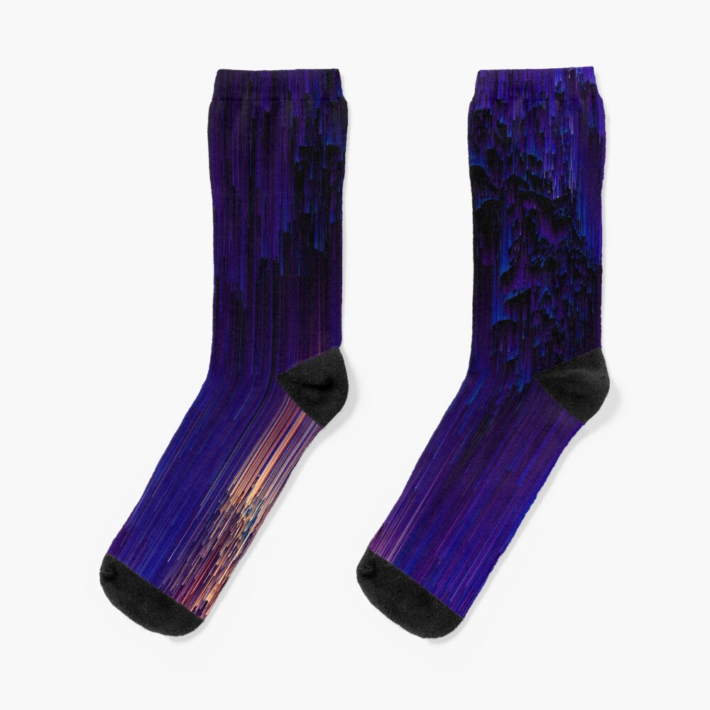 Beglitchment - Abstract Pixel Art Socks
