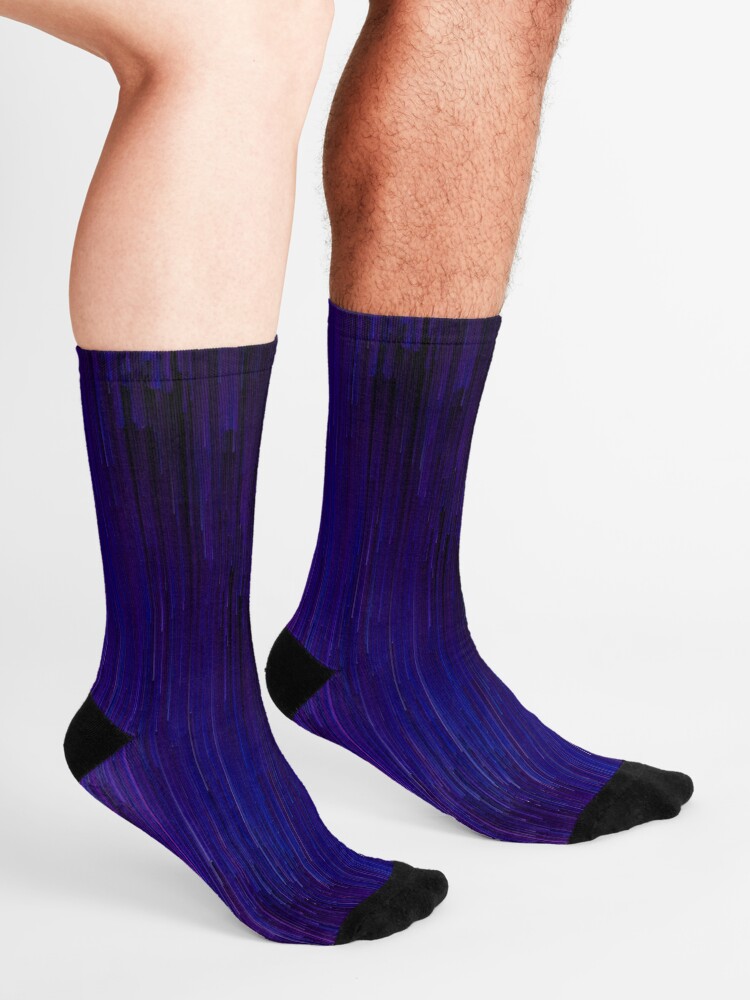 Alternate view of Beglitchment - Abstract Pixel Art Socks