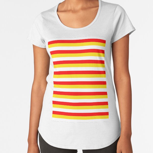 Guernsey flag stripes Premium Scoop T-Shirt