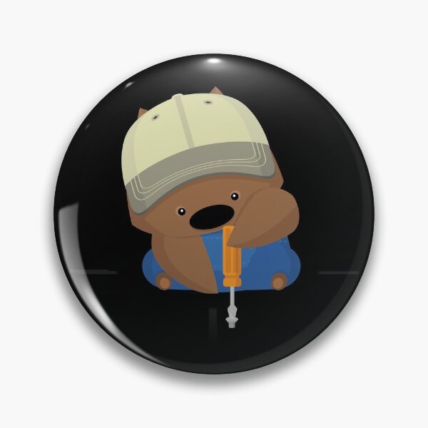 Item preview, NPM: Wombat and screwdriver (Black background) designed and sold by hellkni9ht.