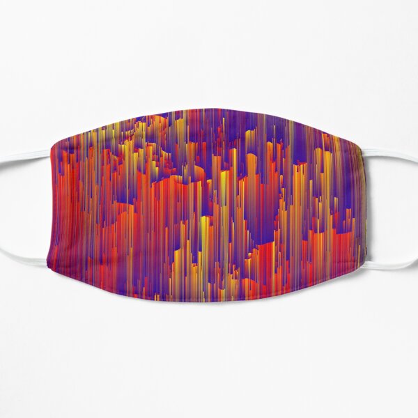 Fiery Rain - Pixel Abstract Art Mask
