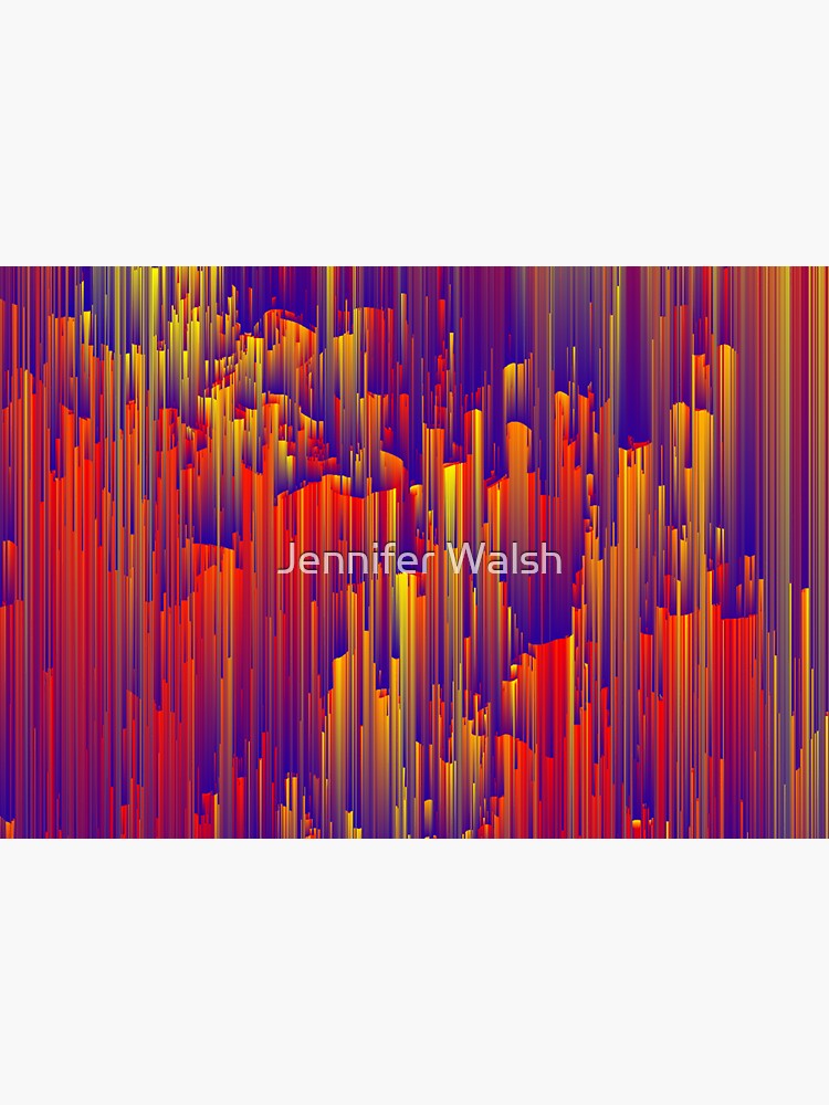 Fiery Rain - Pixel Abstract Art by InsertTitleHere