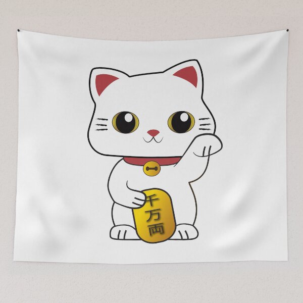 Item preview, Kawaii Lucky Maneki Neko Cat designed and sold by Happy Puppy Print On Demand.
