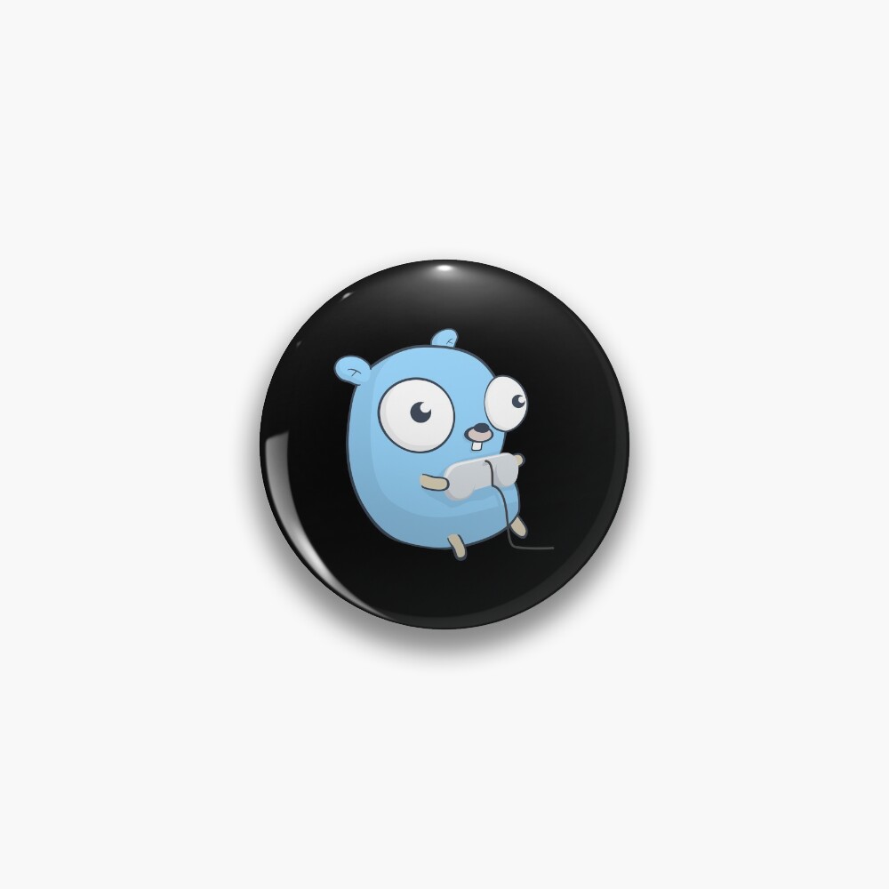 "The Golang Gopher Mascot: Gaming" Pin for Sale by hellkni9ht | Redbubble