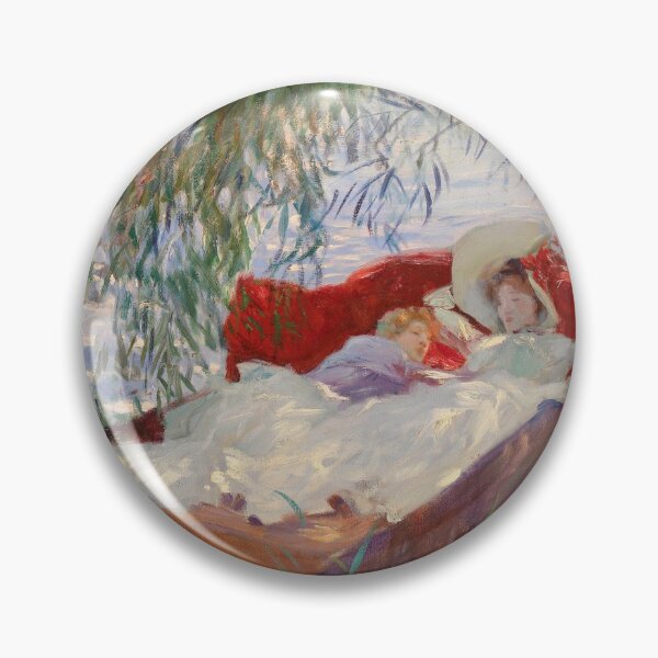 Item preview, John Singer Sargent - Lady and Child Asleep in a Punt under the Willows designed and sold by Impressionist Masters.
