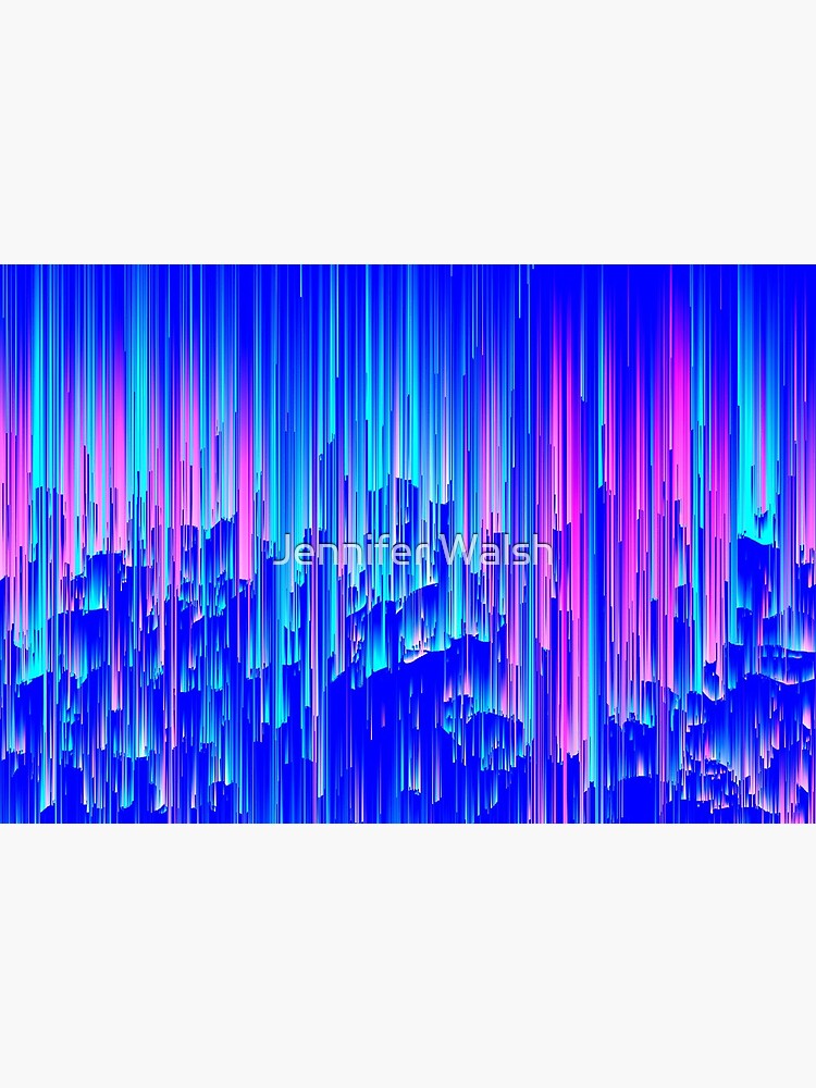 Neon Rain - Digital Abstract by InsertTitleHere